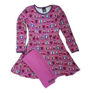 Villervalla Owl Twirl Dress And Leggings (116/6y)